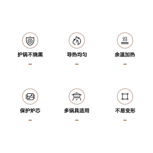 SUPOR universal heat conduction plate for pots, multifunctional gas stove heating insulation plate, anti-burn black thermal pad, heating and defrosting pot pad, universal heat conduction plate, diameter 24cm