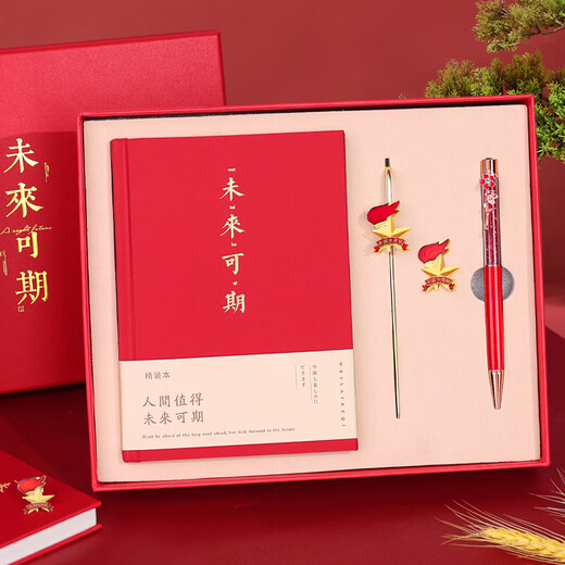 悠特优入队礼物送女生男生小学生少先队员对徽创意纪念品团员小礼品定制 少先队书签+红小花笔