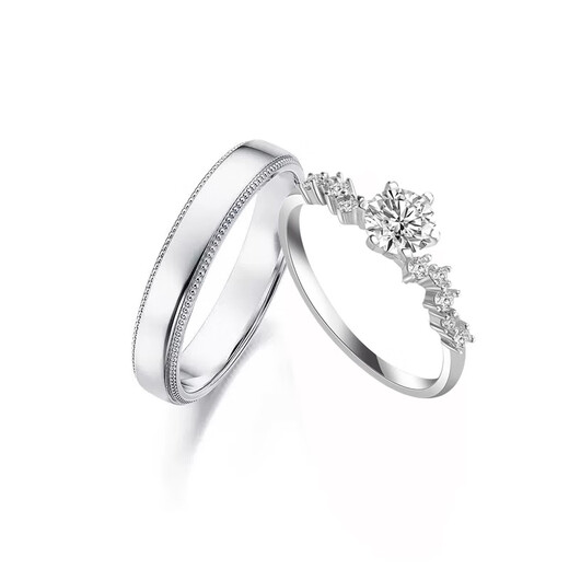 MZMZ Platinum Meteor Couple Ring pt950 Platinum Knot Engagement Fashion Diamond Ring Valentine's Day Birthday Gift for Girlfriend Light Luxury Galaxy Men's Ring