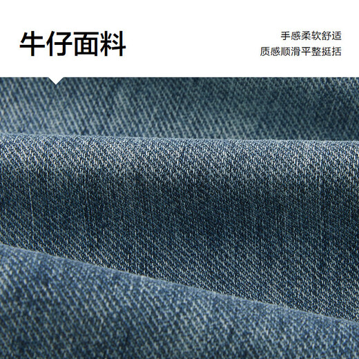 
HLA Hailan Home Jeans Men's Chinese Dragon Slightly Bounced Mid-waisted Cropped Pants Men's Summer