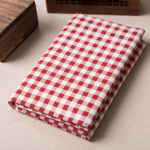 Japanese and Korean style pure cotton fabric plaid handmade clothing fabric curtain tablecloth pillow sofa art plaid half meter wide 1 meter 5 more pieces without cutting