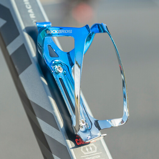 Rock Brothers Bicycle Water Bottle Rack Aluminum Alloy Cycling Water Cup Rack Gradient Colorful Road Bike Mountain Bike Bottle Rack RKL02BR-Black and Red