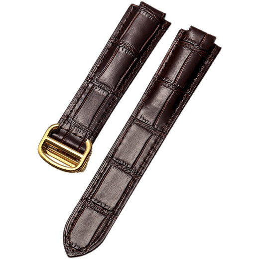 Suitable for original Cartier Blue Balloon watch strap, genuine leather for men and women, protruding bamboo bracelet, folding buckle accessories, black strap, silver buckle, 20 concave 12mm (dial 42)