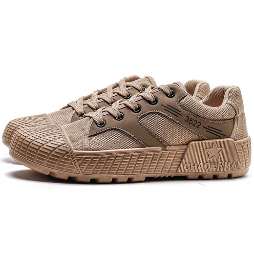 Xiaohuili Home Labor Protection Shoes Low-top Canvas Shoes Breathable Liberation Shoes Men's Summer Anti-Slip and Wear-resistant Construction Site Working Farmland Work Shoes 3522 Military Green 39