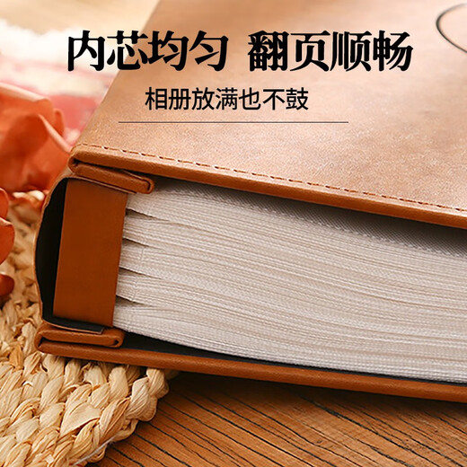 Album photo de Bingyi Album photo 7 pouces Famille grande capacité Over-Plastic Insert-Type Children's Growth Record Book Diy Couple Couple Time [7 pouces 200 Horizontal Version] Book