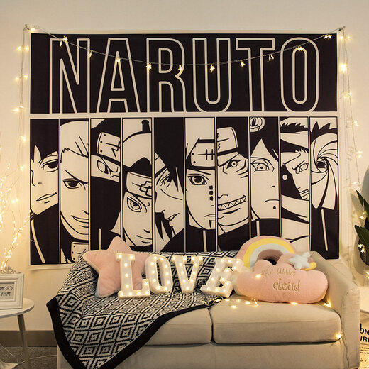 JPhznb Naruto Anime Hintergrund Tuch Ein Stück Ins Hanging Tuch Schlafzimmer Zimmer