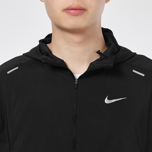 耐克（NIKE）外套男上衣 25夏秋季新款运动服休闲透气跑步快干防风衣梭织夹克 CZ9071-010/连帽/晒图退10 L (175/92A)