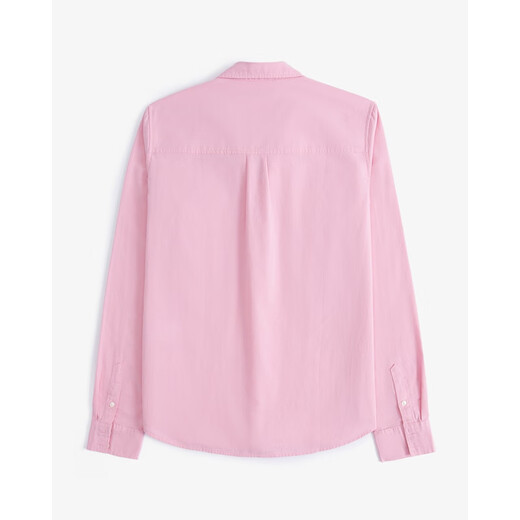 Abercrombie & Fitch Oxford shirt classic elk pattern women's spring and summer retro commuter long-sleeved shirt 140-4429 pink XS (160/84A)