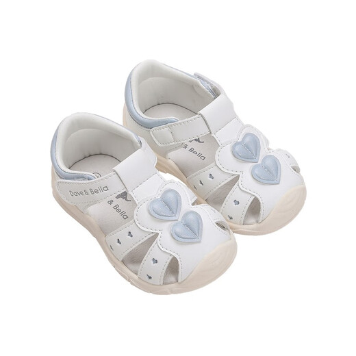 DAVE&BELLA Children's Sandals Girls Summer Baby Shoes Infant Toddler Shoes Kids Girls Toddler Beach Shoes White (Milk White) 20 (Shoe Inner Length 13.6cm)