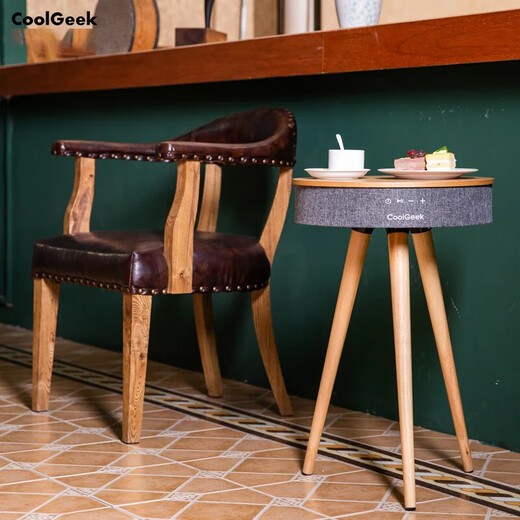 CoolGeek CS01 vinyl record player LP retro gramophone record audio Bluetooth speaker all-in-one home ornaments for boyfriends and girlfriends as housewarming birthday gifts in stock R1 walnut coffee table audio