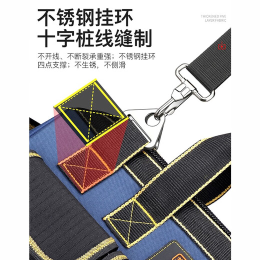 Sailoto multifunctional portable tool bag, sturdy and durable repair canvas thickened tool bag, woodworking electrician storage bag, 13-inch classic model