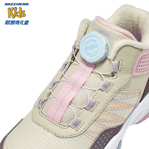 Skechers Children's Velvet Boots (Leap Series) Autumn and Winter Velvet Casual Boys' Anti-Slip Cotton Shoes 303499L Girls/Natural Color/Multi Color/NMLT 38