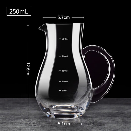 Molson crystal glass white wine dispenser red wine and foreign wine dispenser jug for home use in restaurants wine cup decanter gourd wine dispenser scale model (single) 250ml