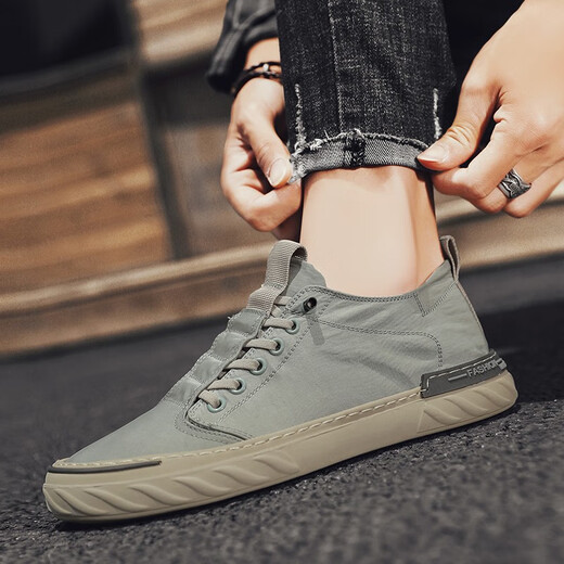 DOLLVAN2025 Frühling und Sommer neue Herrenschuhe wasserdicht, Anti-Skating, atmungsaktiv, lässig, faul einbeinig, modisch und vielseitig, Sneakers W838 grün 41