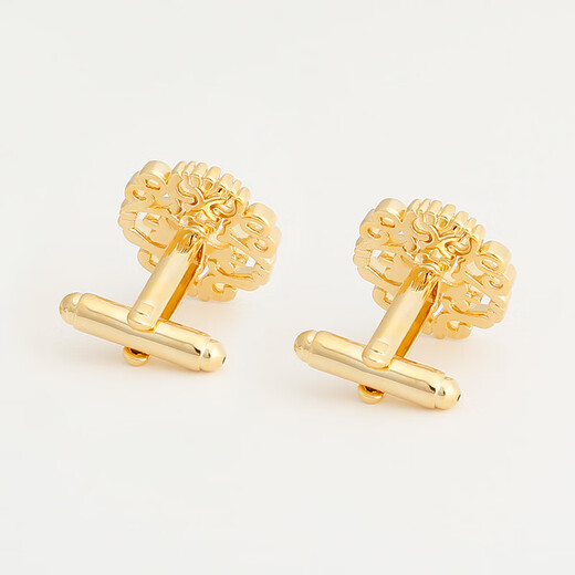 IFSONG men's cufflinks French shirt formal business gold cufflinks men's and women's simple shirt cuff buttons gift box gold hollow pattern