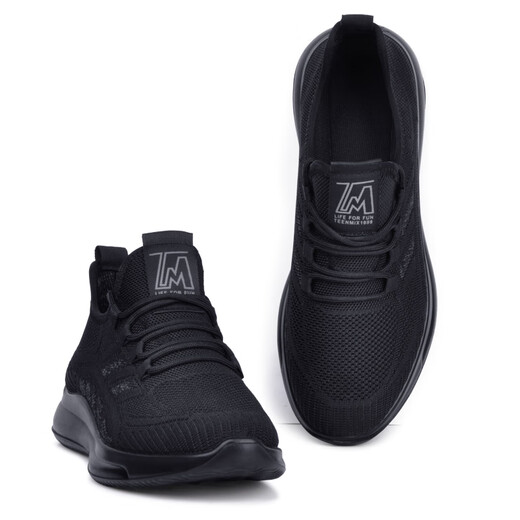 
Qianhongfu summer breathable middle-aged and elderly casual sports shoes men's mesh black work shoes cloth shoes men's single shoes spring and autumn shoes men's shoes A03-6630 black 42