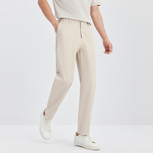 Sept loups [cool et confortable] Pantalon décontracté pour les hommes en été coton froid mince fines et confortable Pantalon à jambes droites 701 (kaki) 32 A175 / 80A