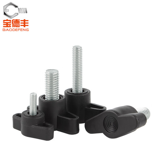 Baodefeng flat T-shaped handle screw T-row hand screw screw bakelite knob mechanical handle Z-shaped bolt accessories 36#-M8X30 2 pieces