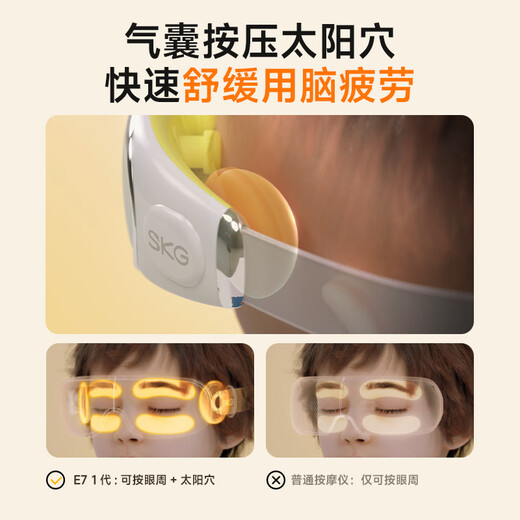 Skg Eye Massager E7 Student and Children Eye Care Device for Teenagers Folding Portable Hot Compression Massage Massager Portable Practical Birthday Gift