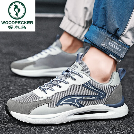 Woodpecker 2025 Autumn Extra-Large Tamaño informal Sports Sports 45 zapatos transpirables 46 zapatos de papá 47 Zapatos de hombres gordos de talla grande 48 H9902 Negro y verde 47