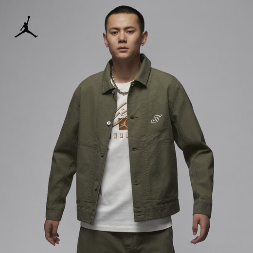 Nike (Nike) Чиновник Jordan Jordan Tatum Tatum мужская баскетбольная куртка зима Новая модель HM3881 222 Средний оливковый зеленый/ель светло -голубой серый
