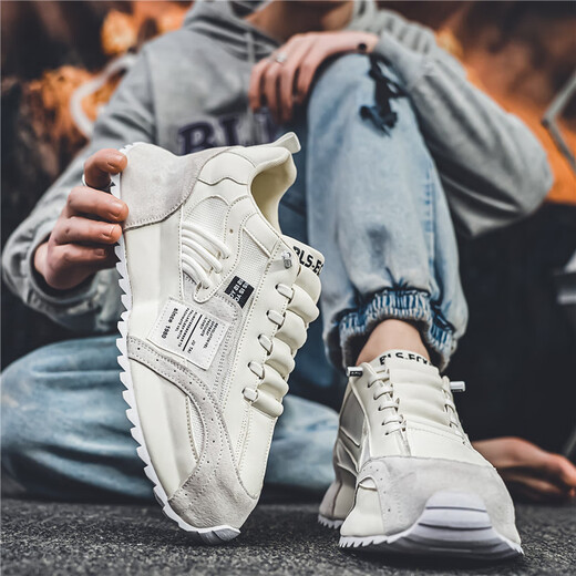 Mvpboy Laufschuhe Herren neuer Frühling Vielseitige Gelegenheitssportschuhe Herrenbeutel Vaters Schuhe atmungsable Mesh Schuhe Herrenschuhe Sonnenschein C681 White 42