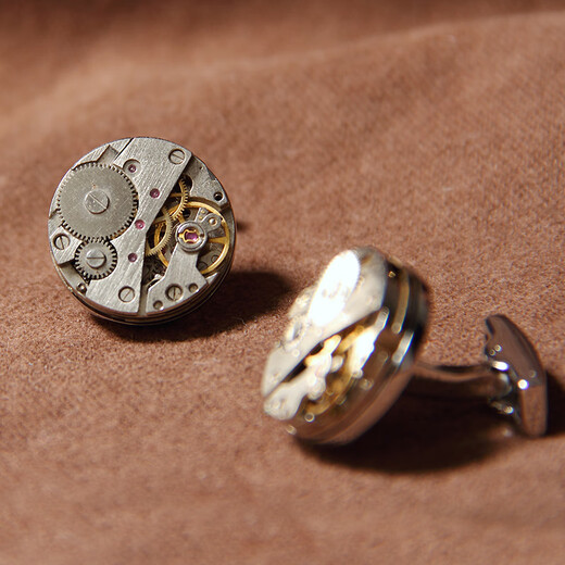 WILLIAM MILTON mechanical gear French shirt cufflinks light luxury custom sleeve nails men's birthday gifts Customized please take a photo
