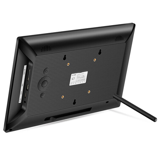 Lexlia Marco de fotos digital HD de visualización completa 1920*1080 de alta resolución IPS de 13,3 pulgadas, soporte para álbum de fotos electrónico para el hogar, pantalla comercial, vidrio templado negro de 13,3 pulgadas, unidad flash USB de 32 G gratuita