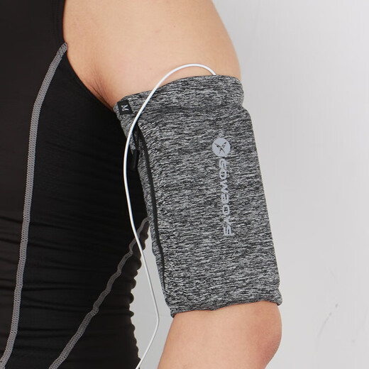 GOWBOYS sports mobile phone arm bag running men's and women's large capacity wrist bag outdoor cycling arm strap arm bag black M (24-27cm)