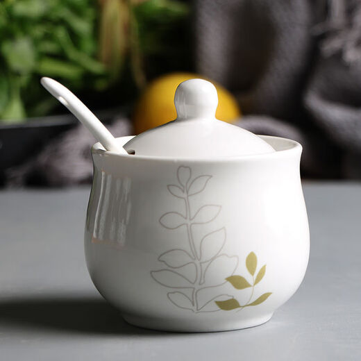 Jingyi Oil Spicy Jar Ceramic Seasoning Jar Salt Jar Sugar Jar Vinegar Pot MSG Jar Sesame Oil Jar Seasoning Jar Bottle Salt Jar Oil Spill Ancient Shape Blue and White