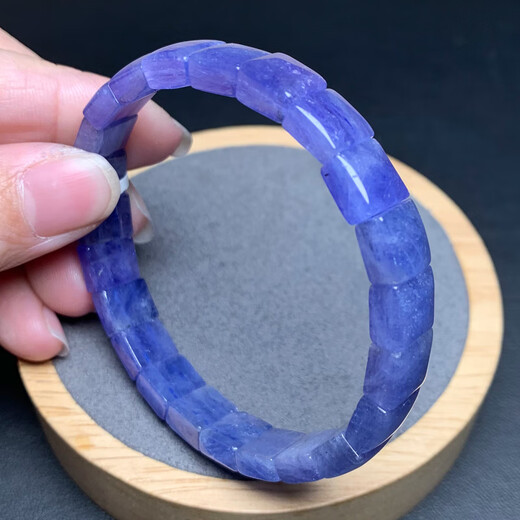 Bindao Natural Tanzanite Single Circle Bracelet Ice Type Tanzania Sapphire Ocean Heart Bracelet Jewelry Gift S67 About 6.3mm
