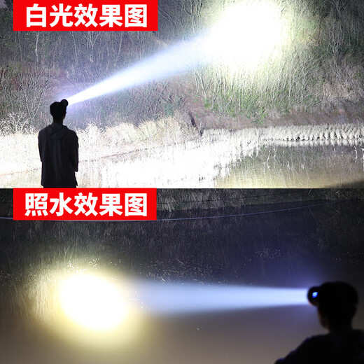 
General Guangming, strong bald headlights can be recharged, super bright long-range headlights, headlights, mine lamps, 9923-white light, 9923-white light, with charger-power display