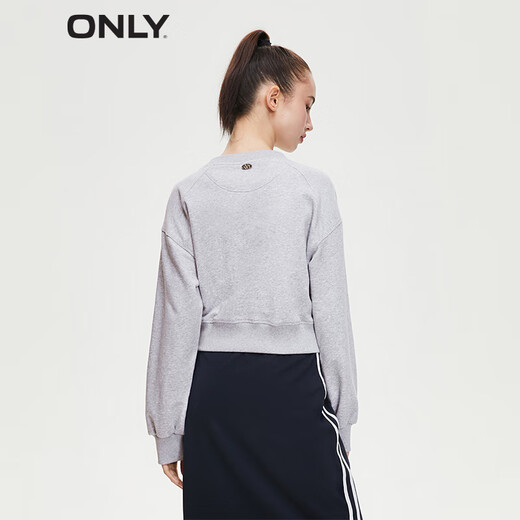 Solo la moda de otoño e invernal de hombro suelto de manga corta de manga larga para mujeres 12349S002 G11 Color gris claro xs 155/76a