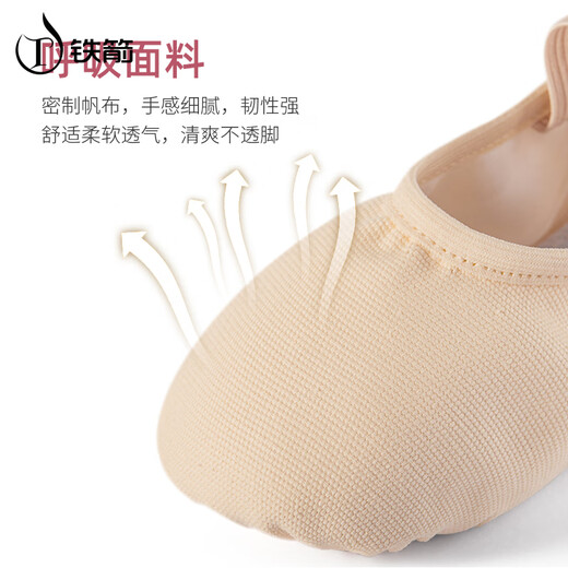 Iron Arrow Dance Shoes Ballet Practice Shoes Adult Cat Claw Shoes Boys and Girls Chinese Dance Shoes Meat Pink 32