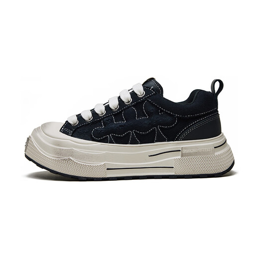 SHOOT BRAND重奏系列耐磨厚底帆布鞋 潮流小脏鞋 男女同款 黑色 38