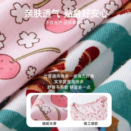 粒粒仔女童家居裙套装短袖独角兽莫代尔棉睡衣居家休闲儿童宽松 FQ12593M勇敢的你短袖家居裙 100cm