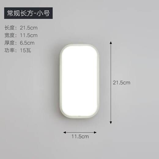 Spolan LED moisture-proof lamp dust-proof and waterproof lamp ceiling lamp kitchen and bathroom wall lamp bathroom outdoor three-proof lamp ceiling lamp round small-15w white light 1W