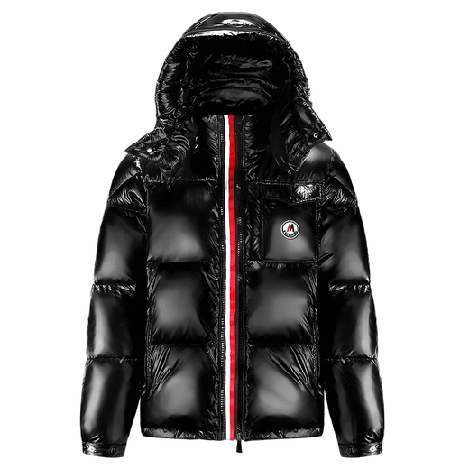 New Year's shiny men's down jacket men's jacket thickened warm brand new winter style black L 110-130Jin [Jin equals 0.5 kg]