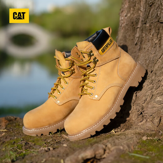 Cat Carter Big Big Yellow Boots Boots Martin Boots Hombres de acero para hombres Cabezales de alta colisión resistente a los zapatos alto P89162O1BDC25 Amarillo 42