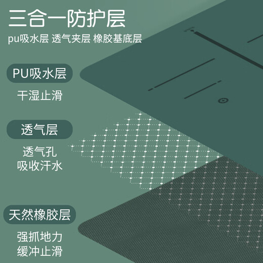美乐伽PU橡胶瑜伽垫土豪垫专业防滑加宽运动健身地垫家用瑜珈垫定制logo 橙色/引导线/微瑕