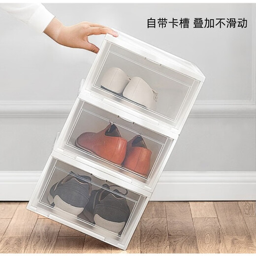 Alice shoe box aj shoe box transparent storage box shoe rack storage box shoe cabinet men's sneakers leather shoe finishing silk fully transparent 46 points 5 size AJ can hold 8 pieces