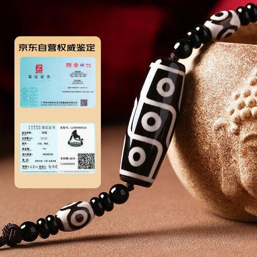 Shi Chuan Baishi Nine-Eyed Dzi Bead Pendant Amulet for Men and Women Authentic Necklace for Boys and Girls as Birthday Gifts