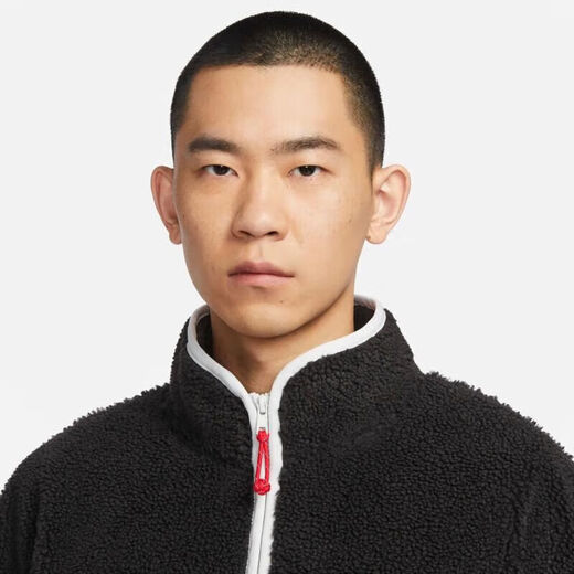 耐克（NIKE）官方男装 2025春季新款运动服仿羊羔绒立领休闲保暖夹克外套 FZ6194-010 S 165（建议110-130斤）