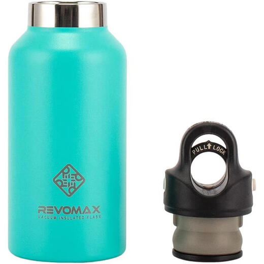 REVOMAX【日本直邮】锐虎保温杯不锈钢无螺纹保冷杯 不用手拧秒开瓶盖 DWF-12242B蒂芙尼绿355ml