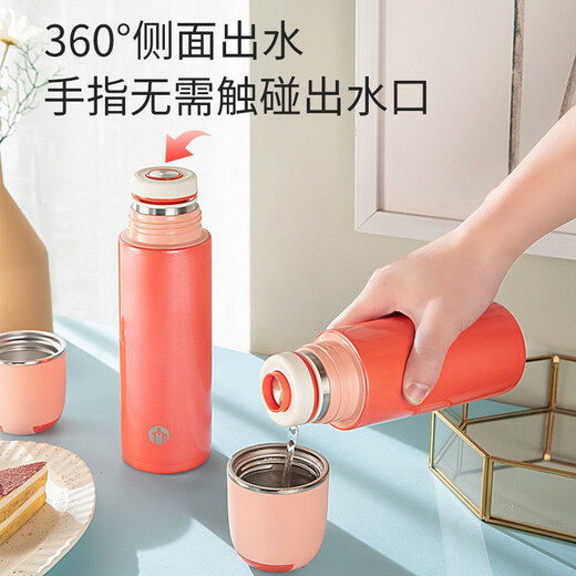 Fuguang Teamax 316 thermos cup for men and women business office water cup with temperature control lid portable gift custom cup 500ML temperament gray - quick cooling cup lid