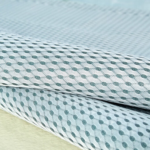 Fuanna Cool Mat Light luxury breathable ice silk mat Summer cool jacquard mat Foldable mat 450D thick ice silk + 3D breathable large hole mesh - green 180*200cm 1 mat 2 pillowcase