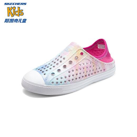 Skechers детская обувь одна нога для ударов обуви для девочек Сандалии Лето Большие детские пляжные туфли детские тапочки 308004L