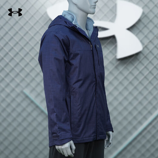 Under Armor men's new winter fashionable sports casual plus velvet warm and comfortable three-in-one jacket 1300663 1300663-411 XL