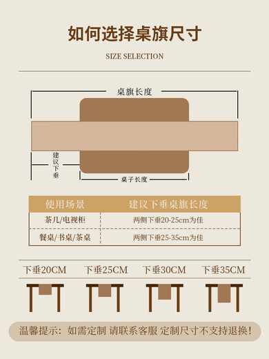 劲蔻新年桌旗桌面装饰长条雪尼尔防水茶旗轻奢氛围感桌布喜庆红色 花霏 三角红流苏桌旗 棉麻 桌旗30*180cm(适用于长度12014