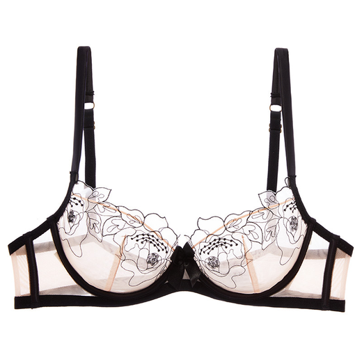 Xuan Sifu Victoria Brand Underwear Feminine Lace Bra Set Red Zodiac Year Dragon Year Transparent Big Breast Makes Smaller Red Line Skin Base Set 80B/36B